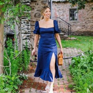 NWOT💙Reformation Belgium Linen Dress - Danube